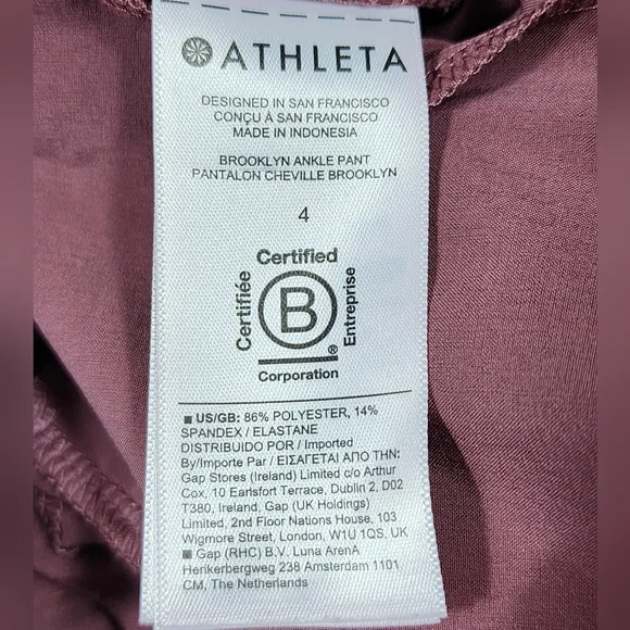 Athleta Brooklyn Ankle Pant Damask Muave Womens 4 - Picture 10 of 11